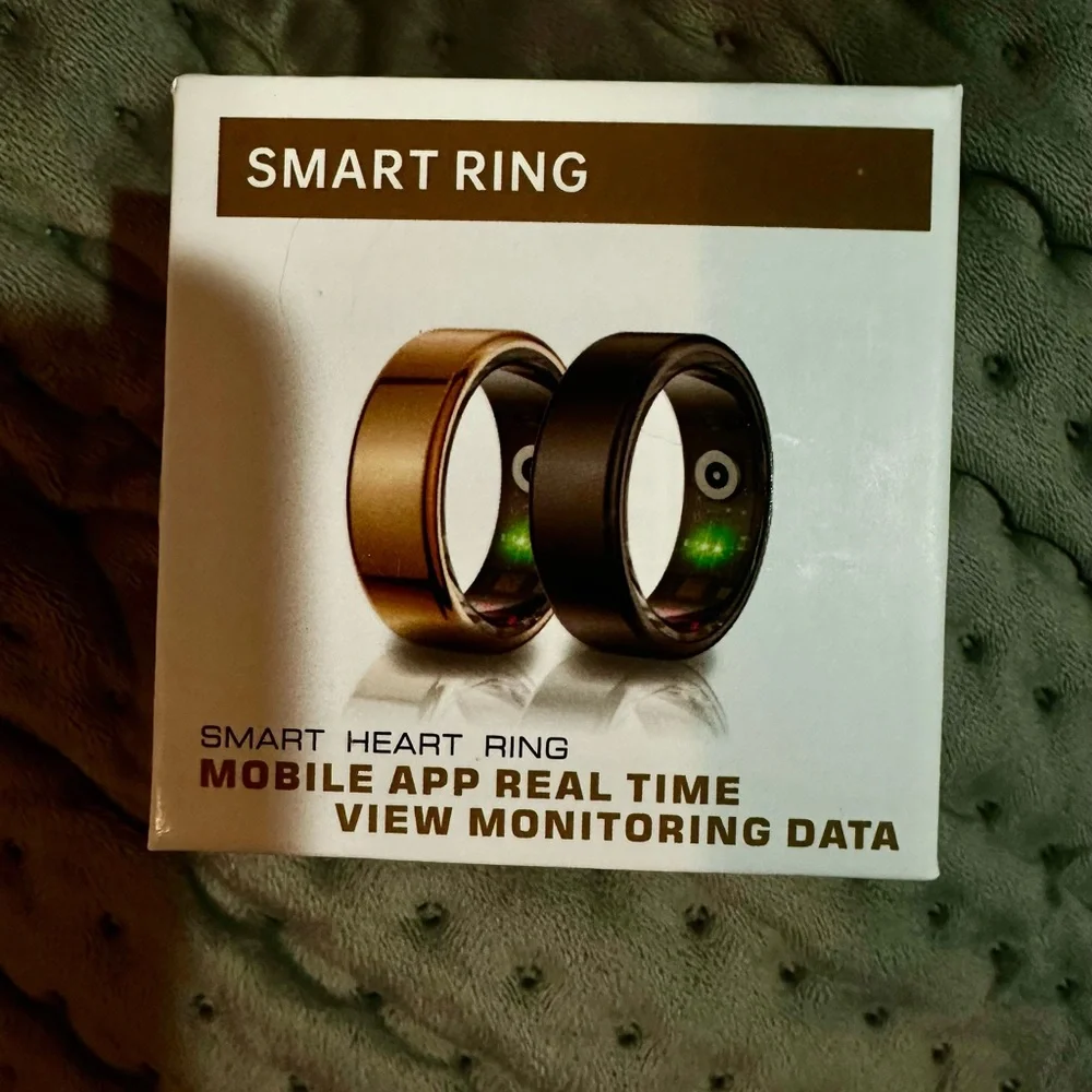 Health ring tracker, size 6, in black